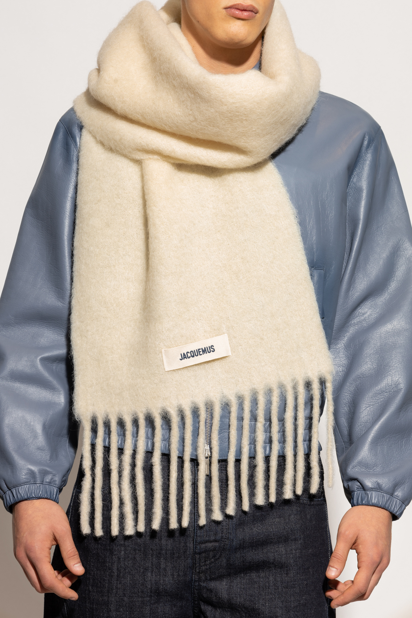 小物 Jacquemus 2024 Logo Lable Neck Scarf Cream Scarf with logo Jacquemus - Vitkac Italy
